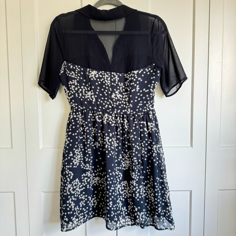 Princess Vera Wang Blue and Gray Star Collared Dress - Picture 7 of 7